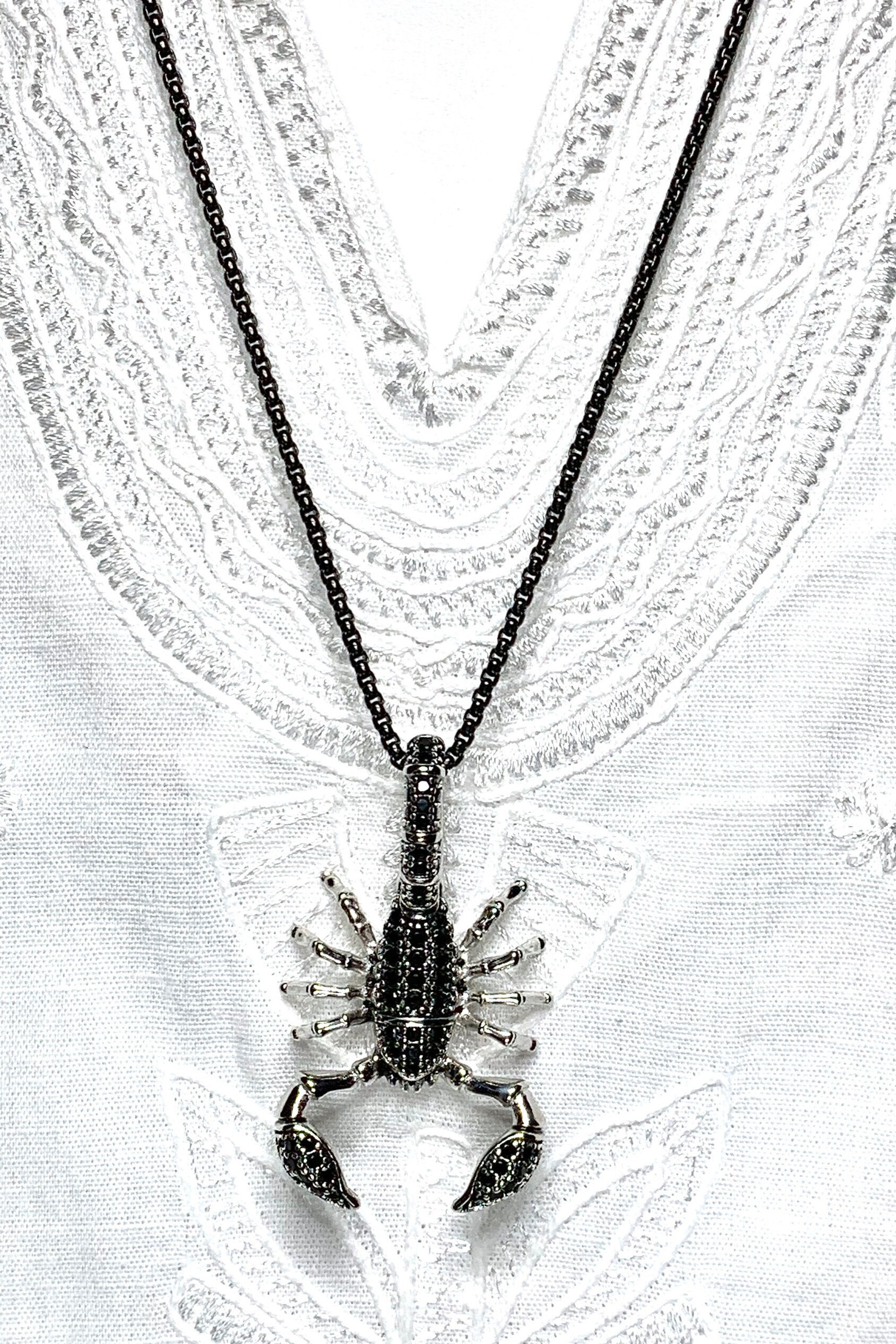Scorpion Necklace Scorpion Pendant Silver Sterling Silver Etsy