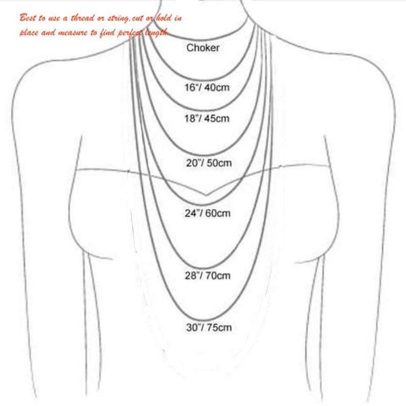 Womans  Chain Necklace common lengths.  Measure before ordering.  Gift for Christmas, Birthday, Anniversary Or other Holiday.