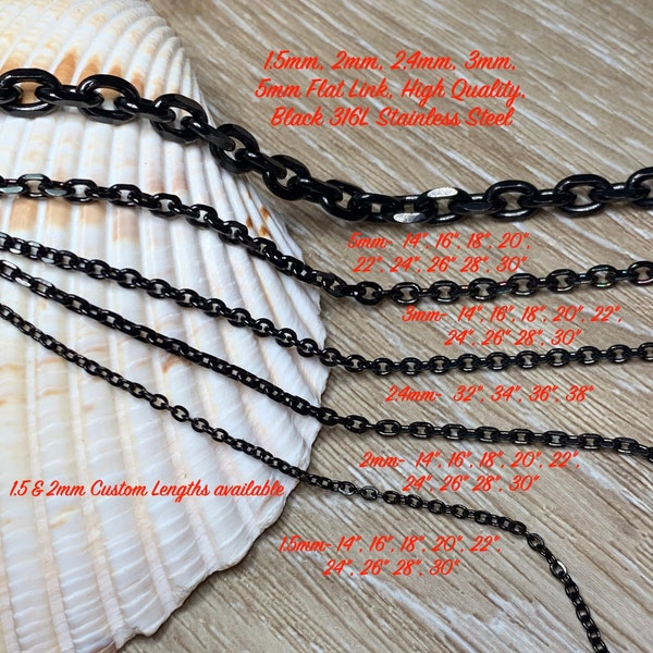 Mens Stainless Link Neck Chain Etsy