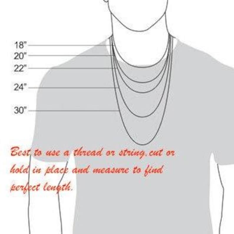 Mens  Chain Necklace common lengths.  Measure before ordering.Gift for Christmas, Birthday, Anniversary Or other Holiday.