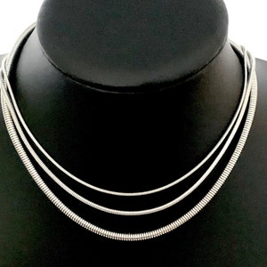 Schlange wasserdichte Halskette aus Edelstahl. Schlangenkette für Männer und Frauen, Breiten 1 mm, 1,5 mm, 2,4 mm, 4 mm, 14 "-30" Geschenk USA
