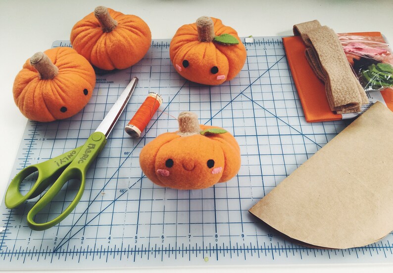 Cute Pumpkin Plush Toy Sewing Pattern PDF Halloween Fall Etsy Canada
