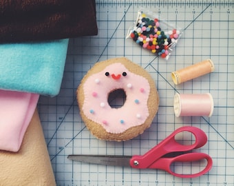 Mini Donut Plush Toy Sewing Pattern Cute DIY PDF Instant Download