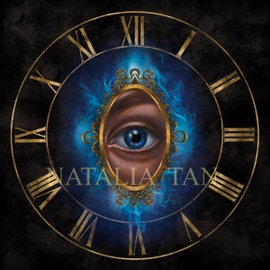 The Enchanted Blue Eye In The Mirror Clock Design