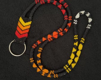 38” Beaded lanyard