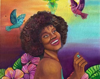 Tropica, 20x24x1.5”, Oil and Acrylic Painting on Gallery Wrapped Canvas