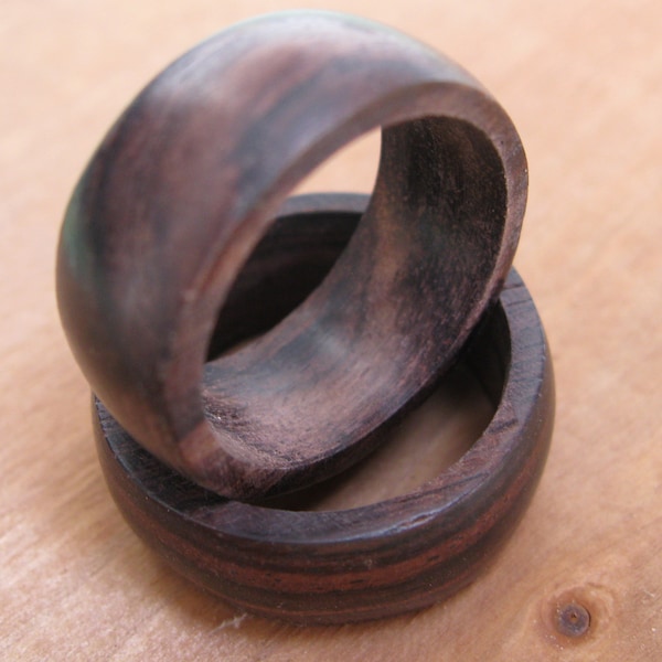 Wood rings 1 pc., handmade rings made from recycled wood