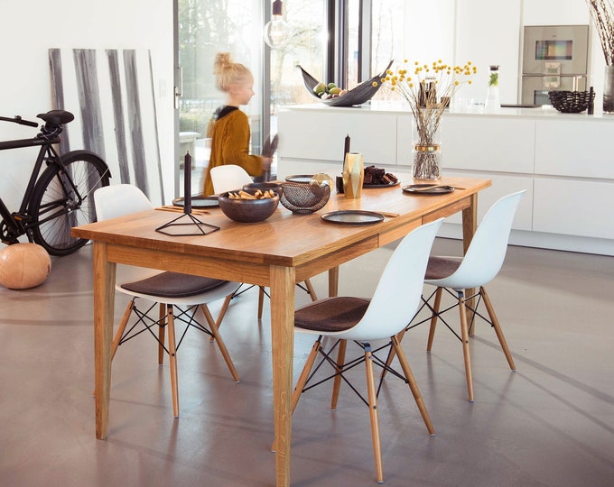 dining table made of solid oak wood table danish design REKORD furniture