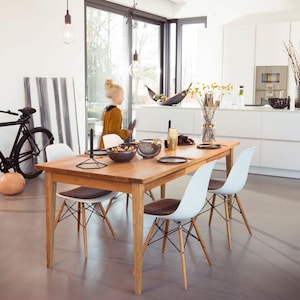 dining table made of solid oak wood table danish design REKORD furniture