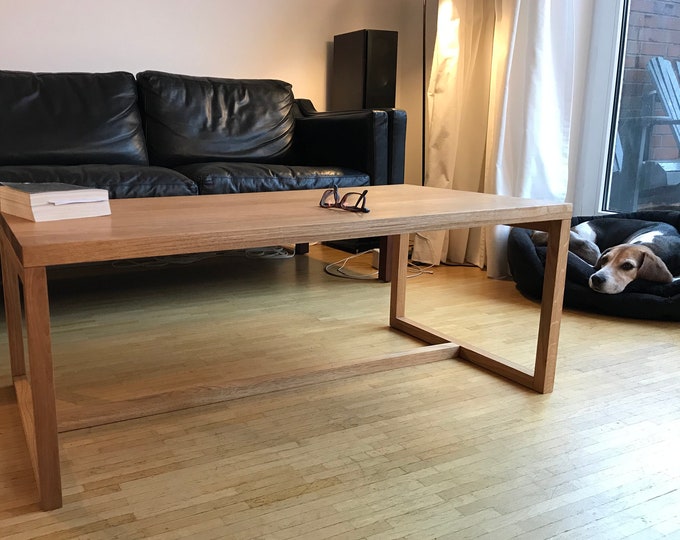 coffee table minimalistic design side table oak wood REKORD furniture