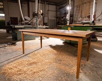Tavolo da pranzo in rovere 240 x 100 cm tavolo in legno Tavolo da pranzo REKORD + scrivania