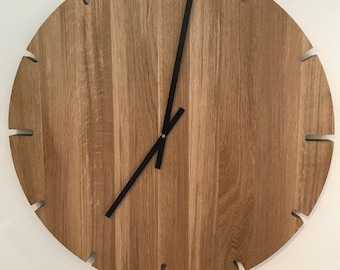 large wall clock oak wood  clock danish design REKORD furniture
