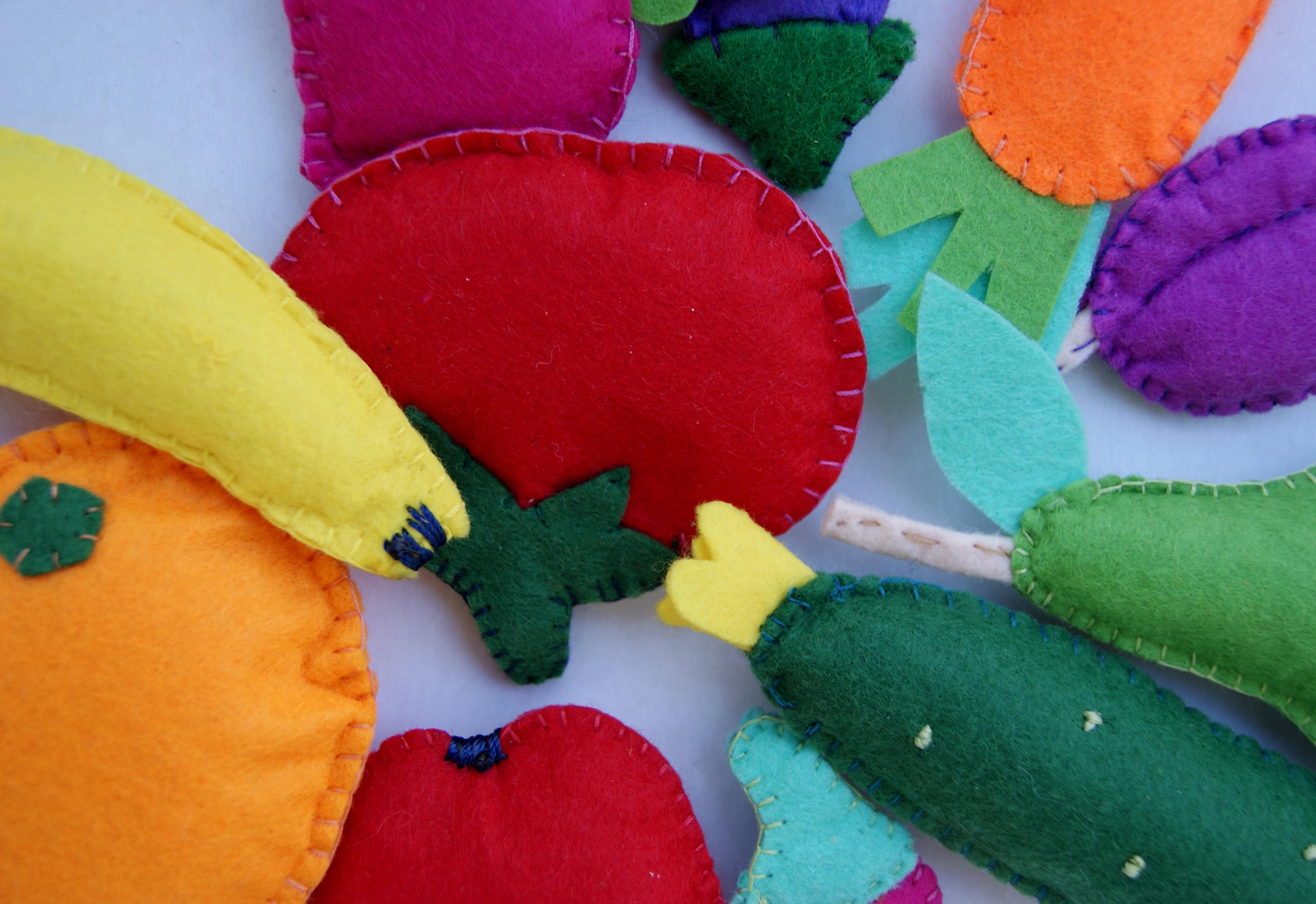 Felt fruit and vegetable set. Felt food. Toy food. Felt toys. Etsy