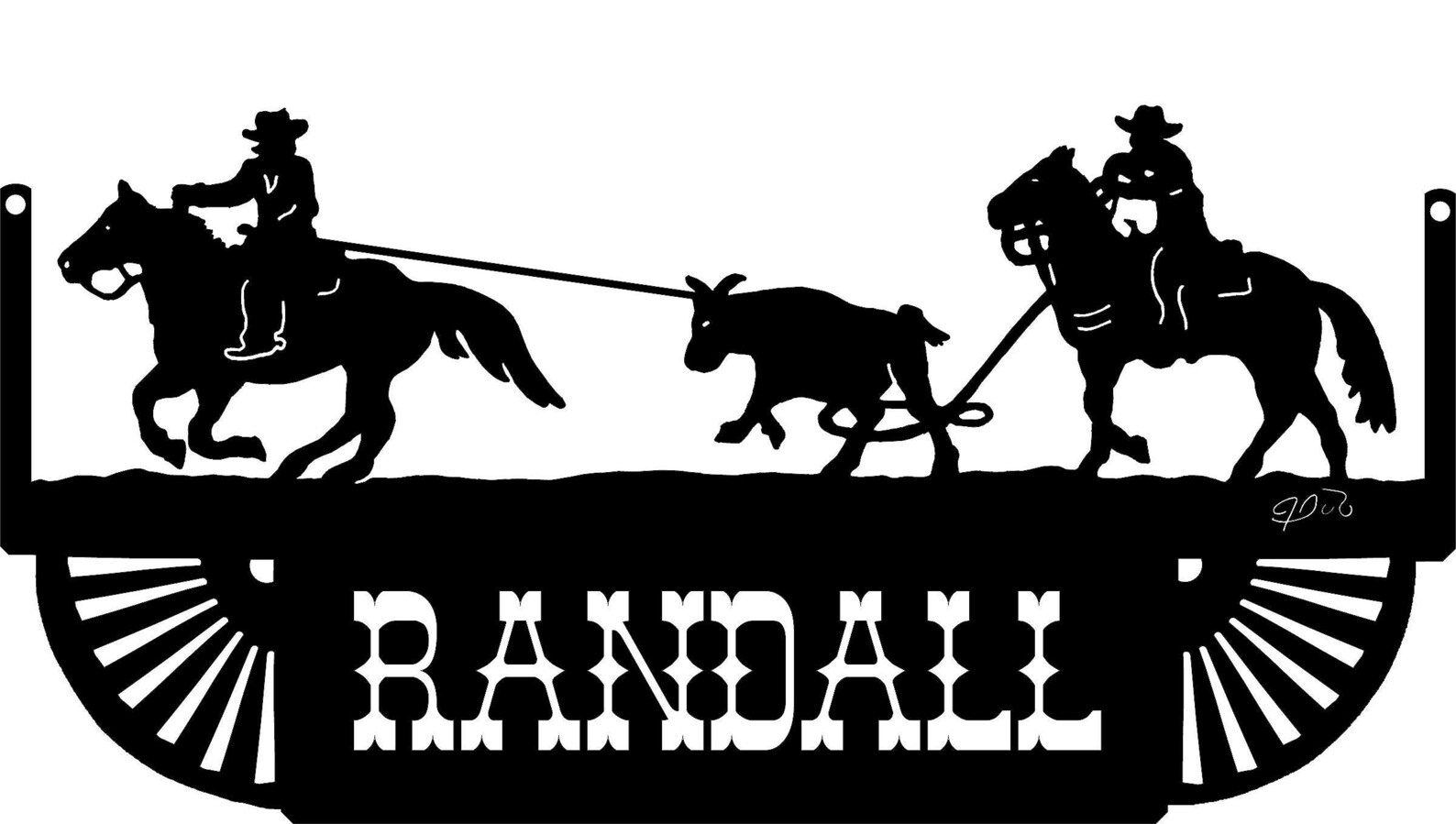 23.25 x 47 Team Roper Name Sign Etsy