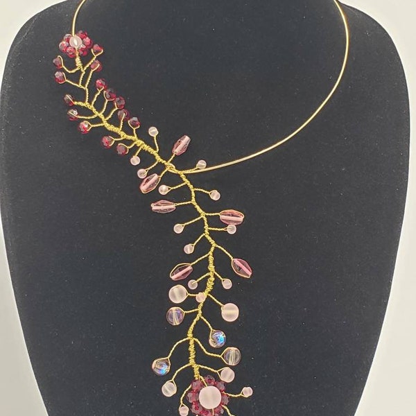 Bead Wire Necklace Etsy