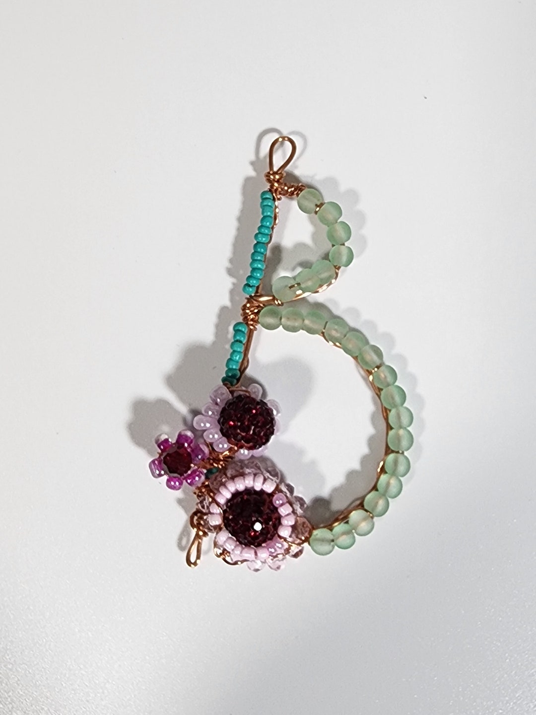 Beaded Wire Letter B Beaded Alphabet Letter Ornament Letter B Etsy