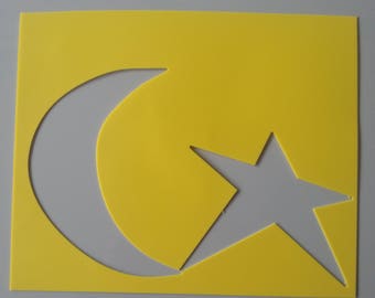 Moon and star stencil PVC