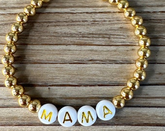 MAMA 14K Gold Plated Bracelet