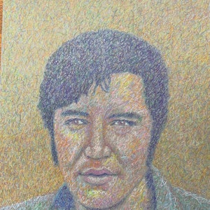 A portrait of Elvis Presley