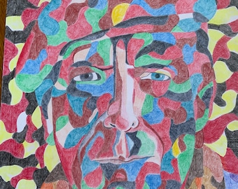 A portrait of Leonard Cohen