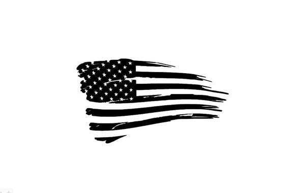 Tattered American Flag Sticker | Etsy