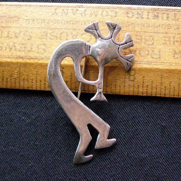 vintage navajo Glen Sandoval sterling Kokopelli pin brooch signed gs native american sterling pin southwestern jewelry pin gift for her him