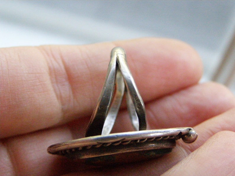 vintage old pawn navajo green turquoise ring size 7 natural royston turquoise native american sterling silver southwestern mens ring gift