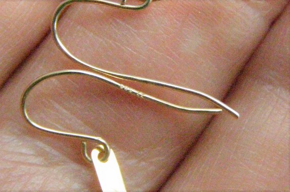 vintage 14k gold ribbon spiral earrings solid 14k… - image 7