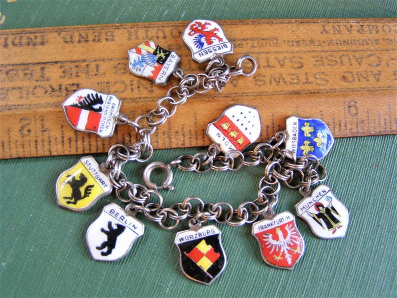 German Charm Bracelet My Collection of Shield Charms A German Girl