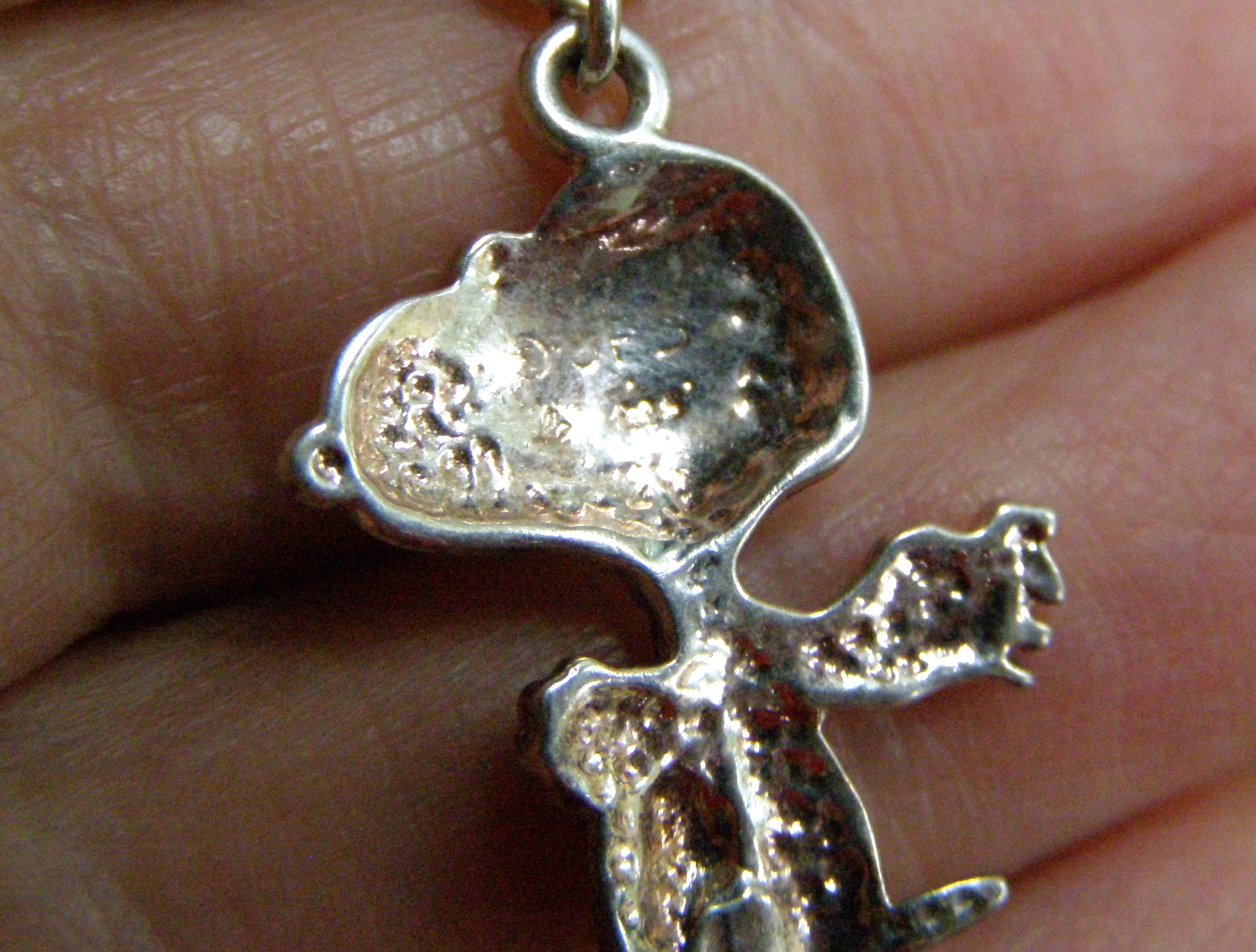 Rare Vintage Sterling Snoopy United Features Charm Bracelet