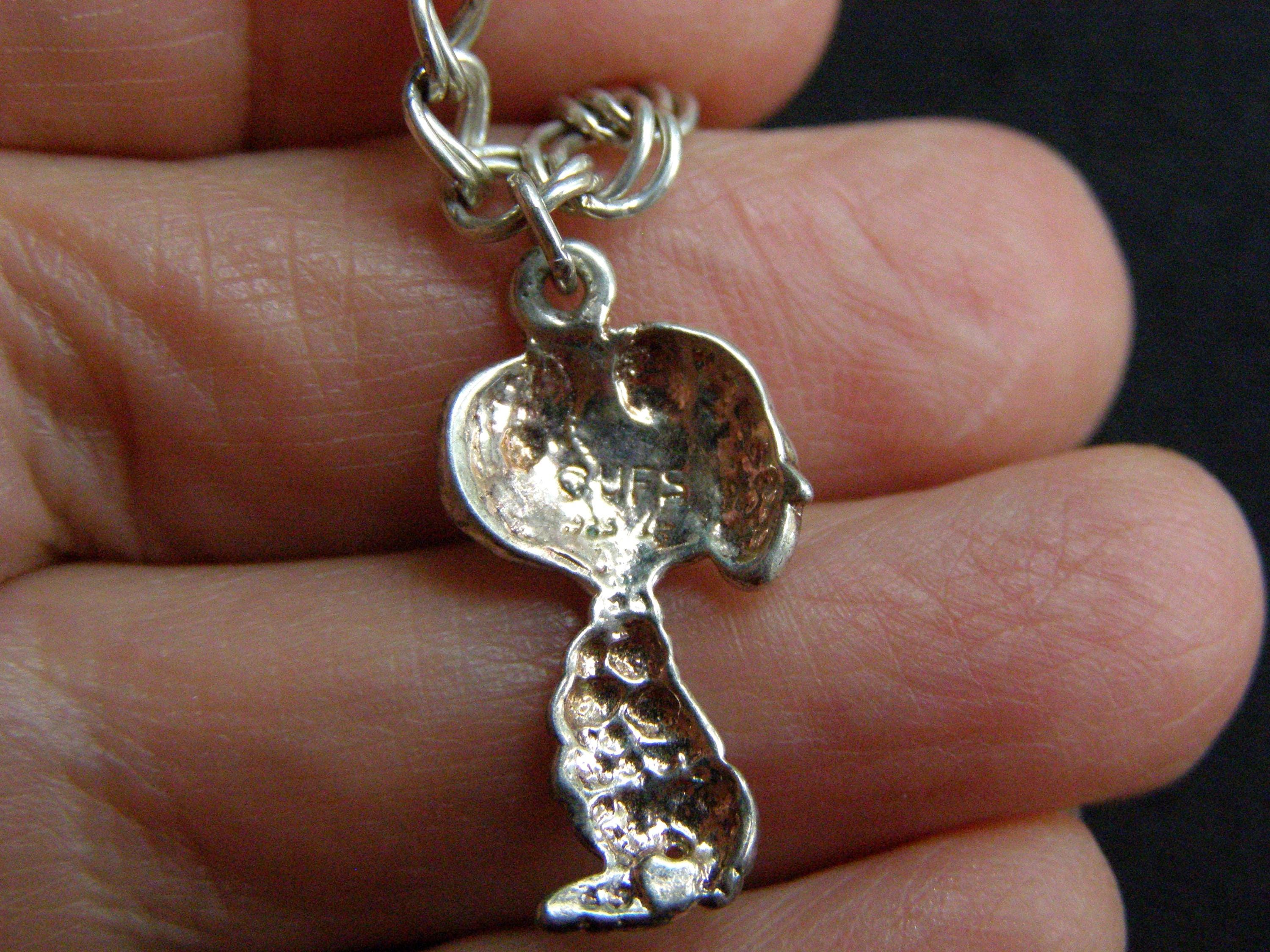 Rare Vintage Sterling Snoopy United Features Charm Bracelet