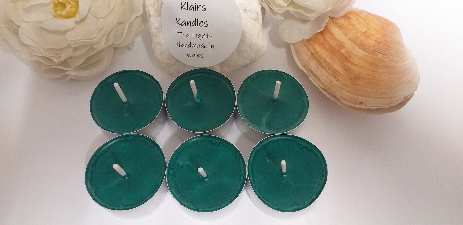 GREEN TEA LIGHTS Pack of 6 Unscented Tea Lights Natural Soy Etsy UK