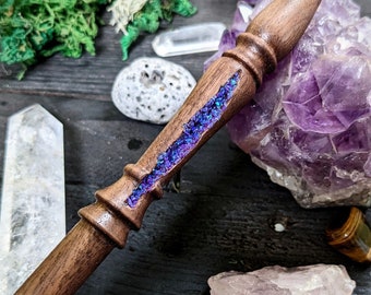 Wizard Wands | Magic Wand | Crystal Geode Wand | Wooden Wand