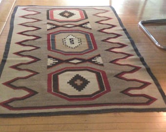 Alfombra Navajo Antigua de Estilo Indeterminado