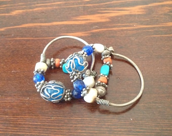 Bukhara Uzbek Central Asian Hoop Earrings