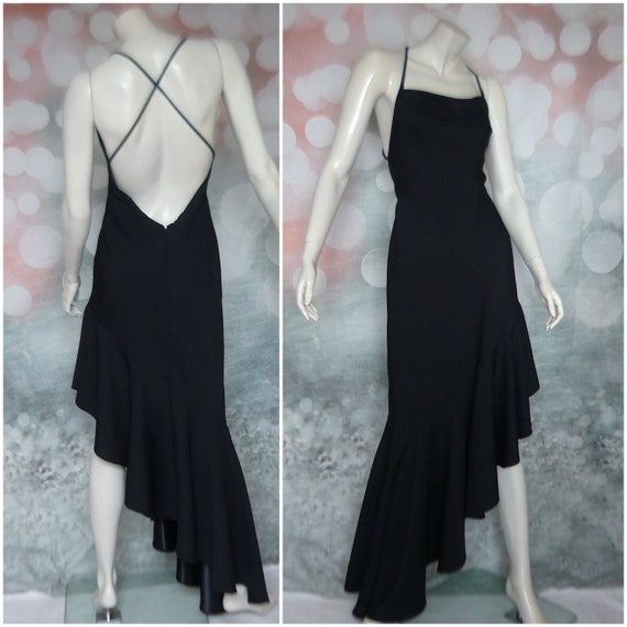 backless black dress uk