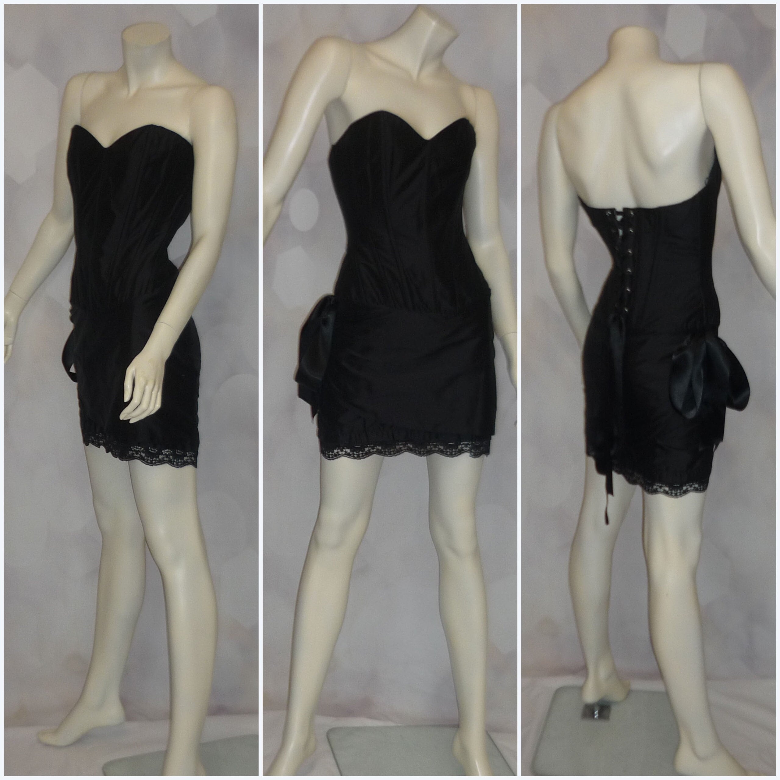 Black basque dress discount