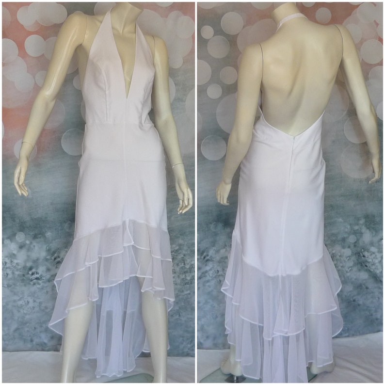 white backless dress uk
