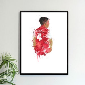 Fabregas Number 4 Legend Inspired Art Print, Football Art, Mancave Decor, Boys Room Decor, Gunners, Footy Art Print