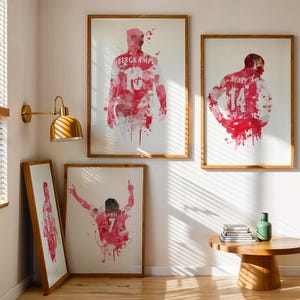 Arsenal Invincibles Art Prints Set Of 4, Football Art, Mancave Decor, Boys Room Decor, Gunners, Footy, Henry, Bergkamp, Pires, Ljungberg