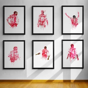 Arsenal Invincibles Art Prints Set Of 6, Football Art, Mancave, Boys  Decor, Gunners, Henry, Bergkamp, Pires, Ljungberg, Campbell, Vieira