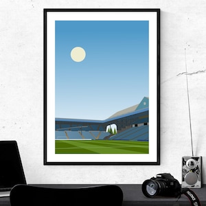 Hillsborough - Sheffield Wednesday Stadium Print Artwork ,Steel City, Minimalist Art Print Football Stadium Design, The Owls