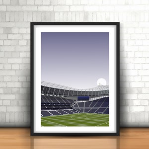 New White Hart Lane - Tottenham Hotspur Stadium Print Artwork ,North London, Minimalist Art Print Football Stadium Design, Spurs