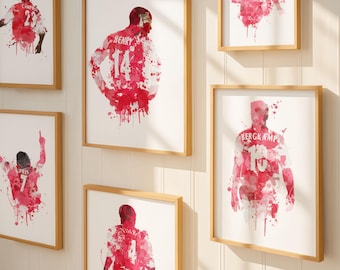 Arsenal Invincibles Art Prints Set Of 6, Football Art, Mancave, Boys  Decor, Gunners, Henry, Bergkamp, Pires, Ljungberg, Campbell, Vieira