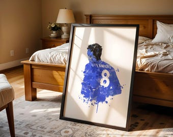 Frank Lampard Inspired Chelsea Legend Art Print, Football Art, Mancave Decor, Boys Room Decor, The Blues, Footy Art Print