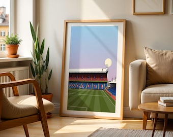 Selhurst Park - Crystal Palace Stadium Print Artwork , London, Minimalist Art Print Football Stadium Design, The Eagles