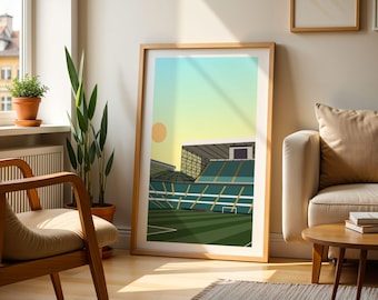 Parkhead - Celtic Park Stadium Print Artwork, Paradise , Minimalist Art Print Scottish Football Stadium Design