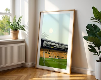 Carrow Road - Norwich City Inspired Stadium Print Artwork ,Norfolk, Minimalist Art Print Football Stadium Design, The Canaries