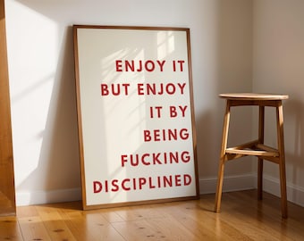 Neil Warnock Disciplined Art Print | Classic Football Fan Wall Art | Funny Sports Typography Poster | Football Gift