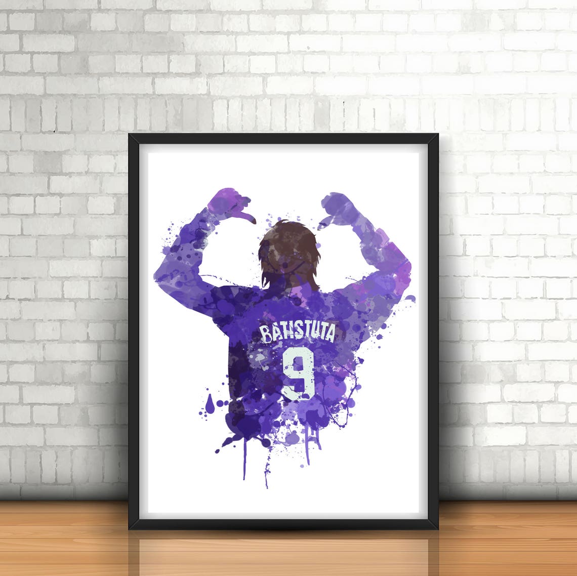 GABRIEL BATISTUTA FIORENTINA stampa grafica alta qualità HD da collezione EUR 30,90 - IT